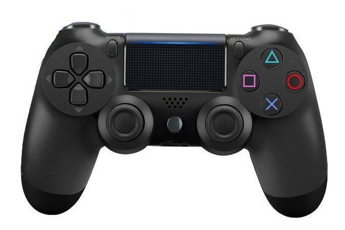 Джойстик PS4 (Bluetooth) беспроводной черный (no logo)