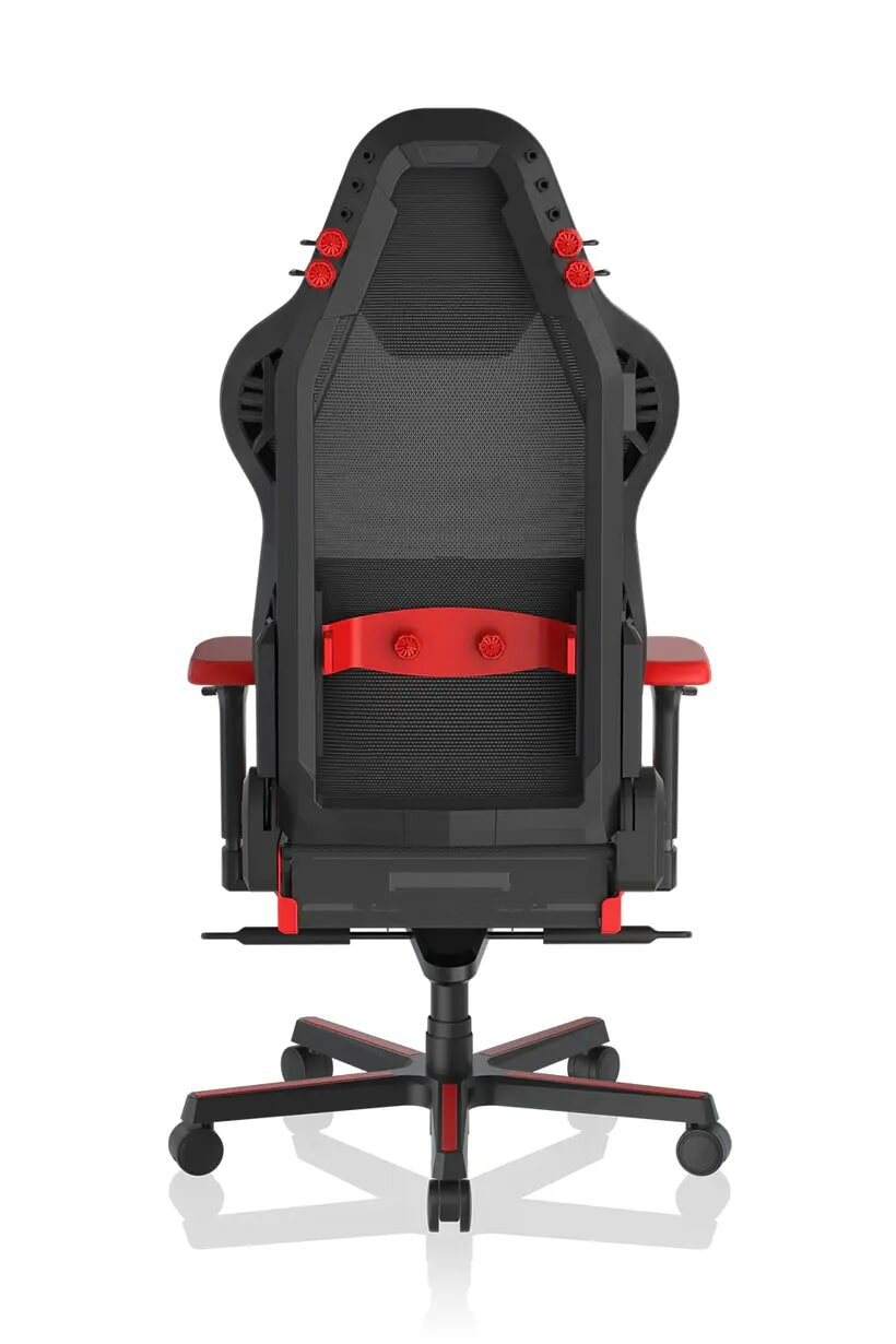 Игровое компьютерное кресло DxRacer AIR/D7200/NR(PRO), черный, красный с подушкой под поясницу - фотография № 3