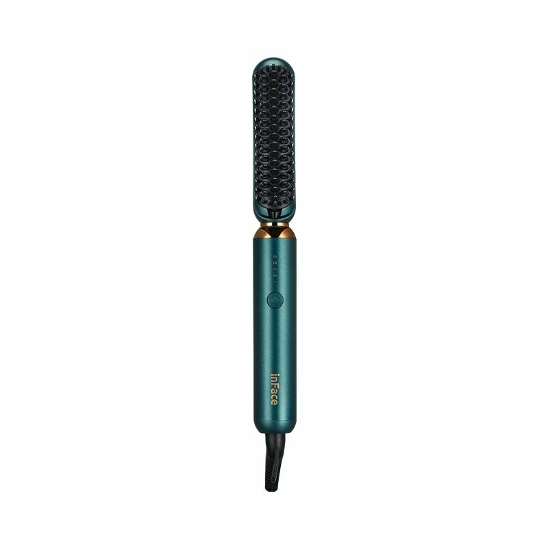 Ионный стайлер для укладки InFace ION Hairbrush ZH-10D STRAIGHT Negative (Green) EU - фотография № 1