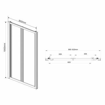 Душевая дверь Vincea Garda VDB-1G800CL, 800, хром, стекло прозрачное - фотография № 2