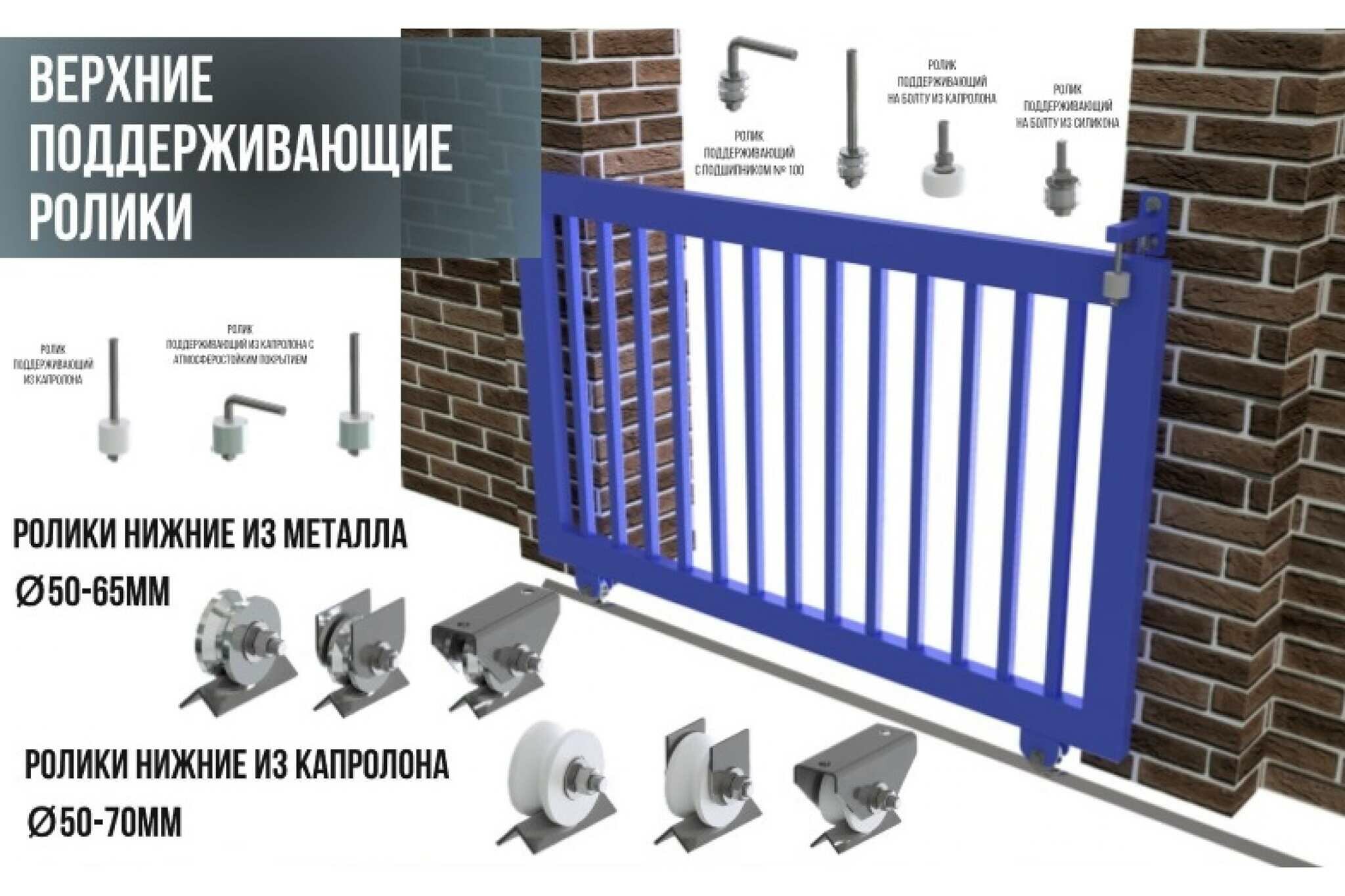 Ролик для ворот Rolik-Opt металл, d.65 мм, под угол, на платформе С3616 - фотография № 3