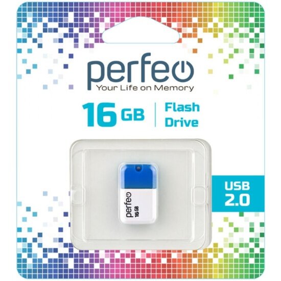 USB флешка PERFEO 16Gb M04 blue USB 2.0