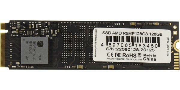 AMD M.2 2280 128GB AMD Radeon R5 Client SSD R5MP128G8 PCIe Gen3x4 with NVMe, 3D TLC, RTL (183450)