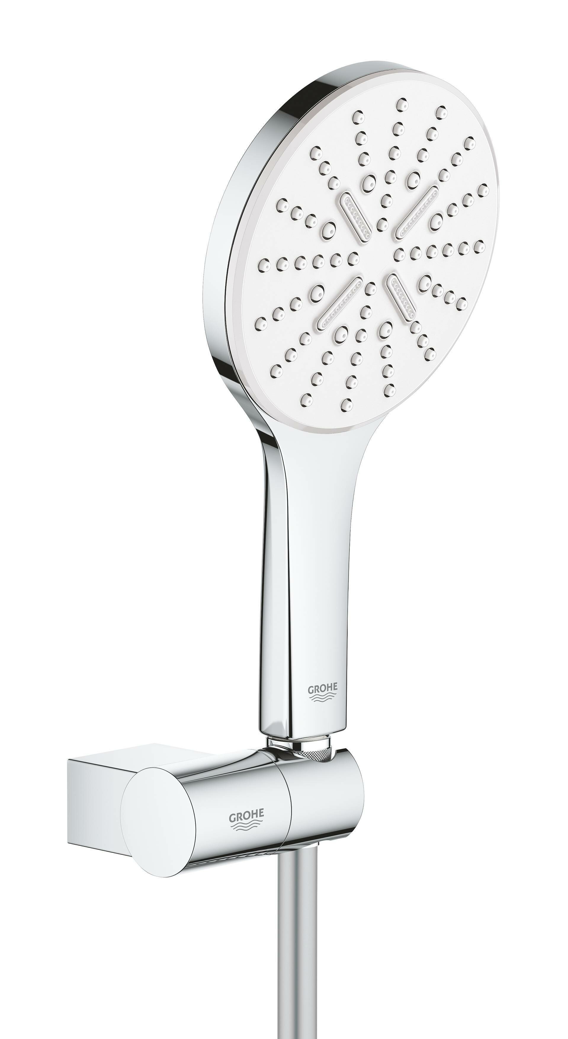 Душевой набор GROHE Rainshower SmartActive 130, 3 вида струй, белая луна (26580LS0)