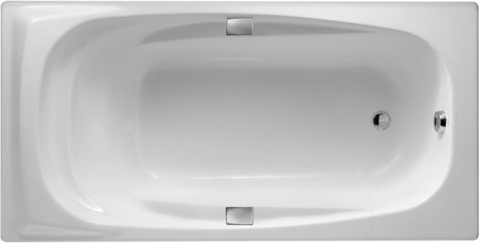 Чугунная ванна Jacob Delafon Super Repos E2902-00 180x90, с отверстиями для ручек