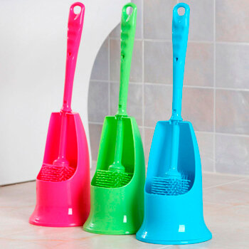 фото Ершик туалетный, цвет голубой, напольный, щетка для туалетной комнаты, ершик для унитаза, ершик сантехнический, средство для чистки санузла