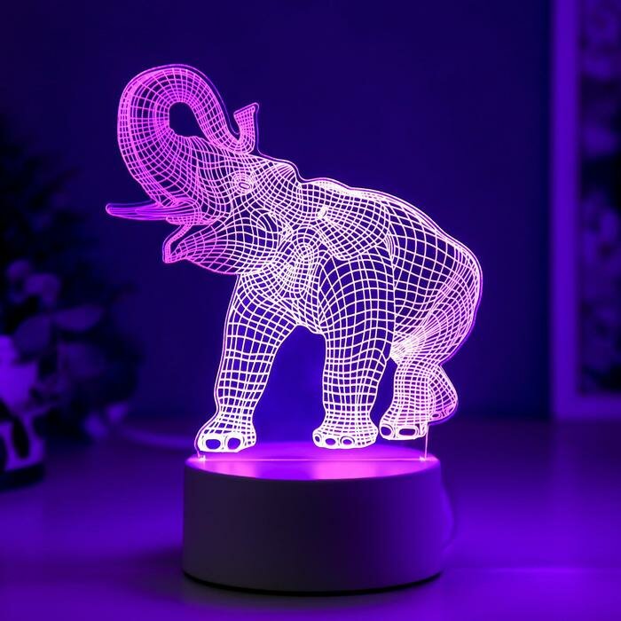 RISALUX Светильник "Слон" LED RGB от сети - фотография № 5