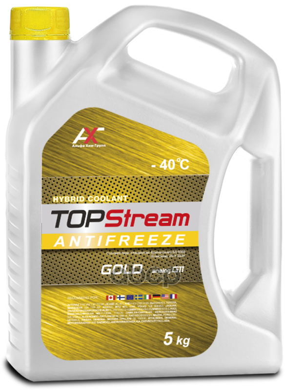 Антифриз Topstream Extra Gold (Жёлтый) G11 5 Л TOPStream арт. atsg00005