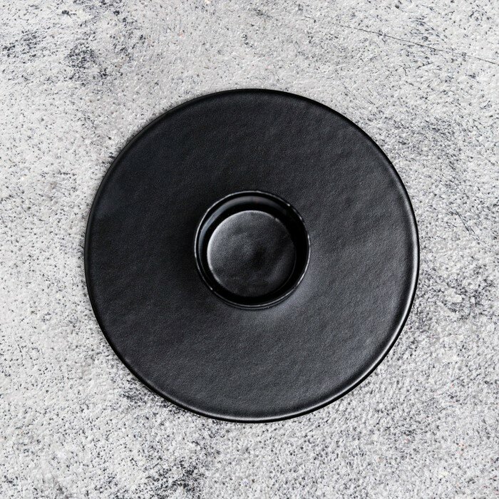 Подсвечник "Круг" металл на 1 свечу, 7х3 см, черный муар - фотография № 4