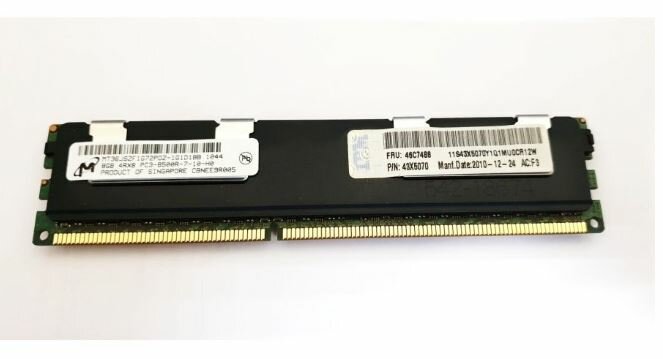 Память серверная DDR3 8GB ECC REG PC3-8500R 1066MHz 4RX8 Micron MT36JSZF1G72PDZ-1G1