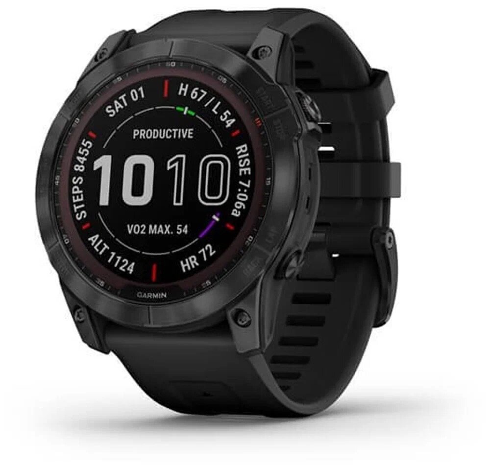 Умные часы Garmin Fenix 7X Sapphire Solar Wi-Fi, черный (010-02541-23)