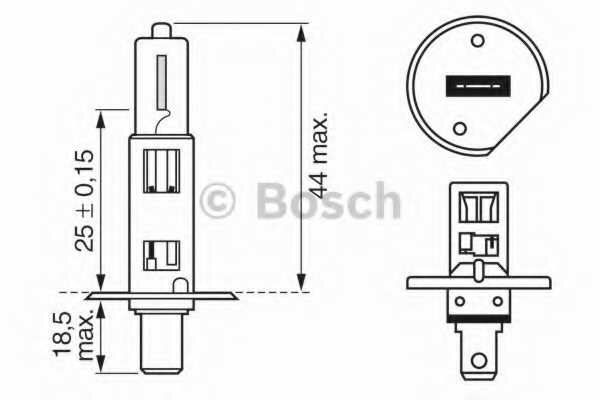 Лампа 12V H1 55W P14.5s Xenon Blue BOSCH для MAZDA 323 III (BF) 1.7 D BOSCH 1987302015