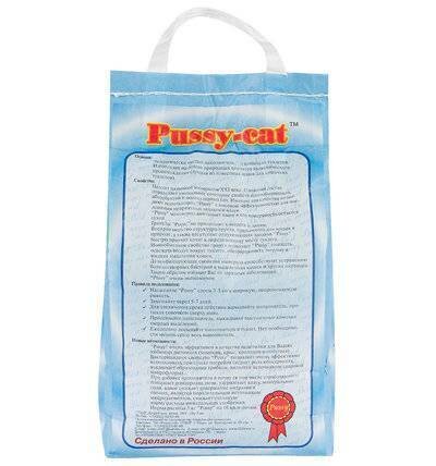 Pussy-Cat Впитывающий наполнитель цеолитовый 4,5л (Синий пакет) 2,8 кг 26225 (2 шт)