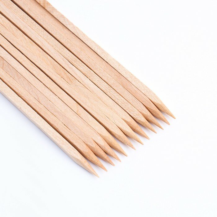 Шампур деревянный, 40 х 0.6 см, 12 шт - фотография № 2