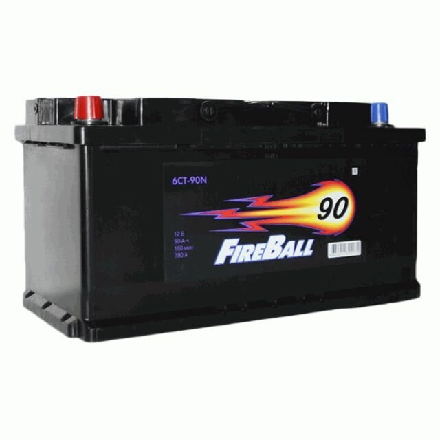 Автомобильный аккумулятор 90 Ач FireBall п/п (780А д*ш*в 35,3*17,5*19 см)