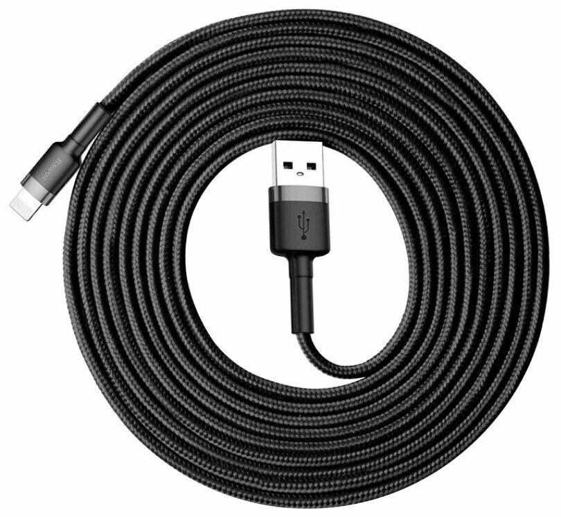 Baseus Cafule Cable USB - Lightning 2A 3m Grey-Black CALKLF-RG1 .