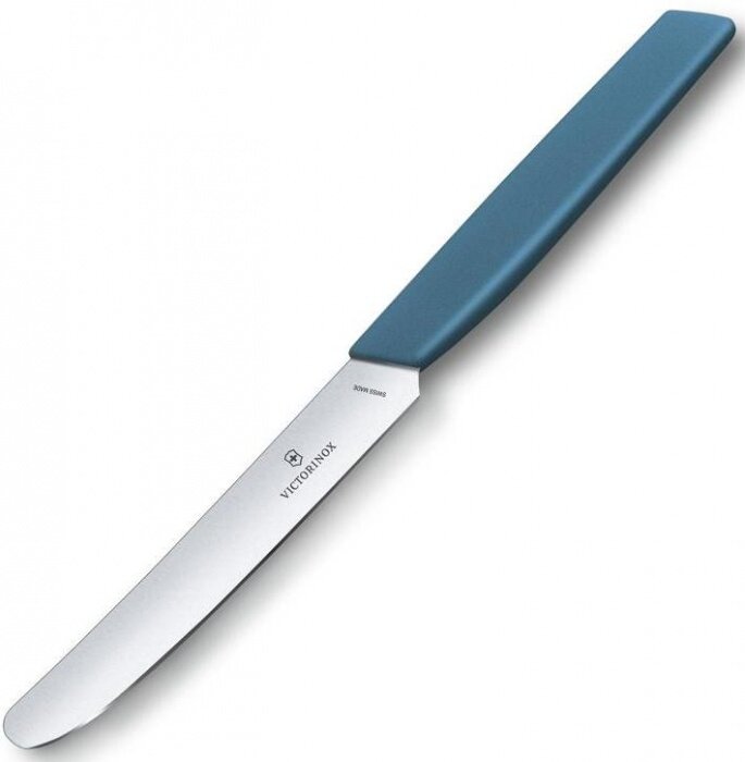 Victorinox Kitchen 6.9006.112 Нож столовый victorinox swiss modern, лезвие прямое с закруглённым кончиком 11 см, синий