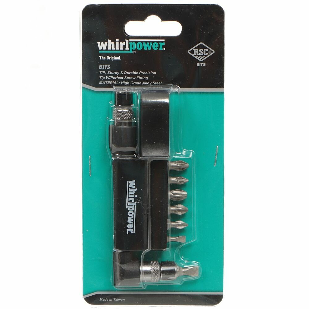 фото Набор бит Whirlpower, 8 шт, с угловой отверткой
