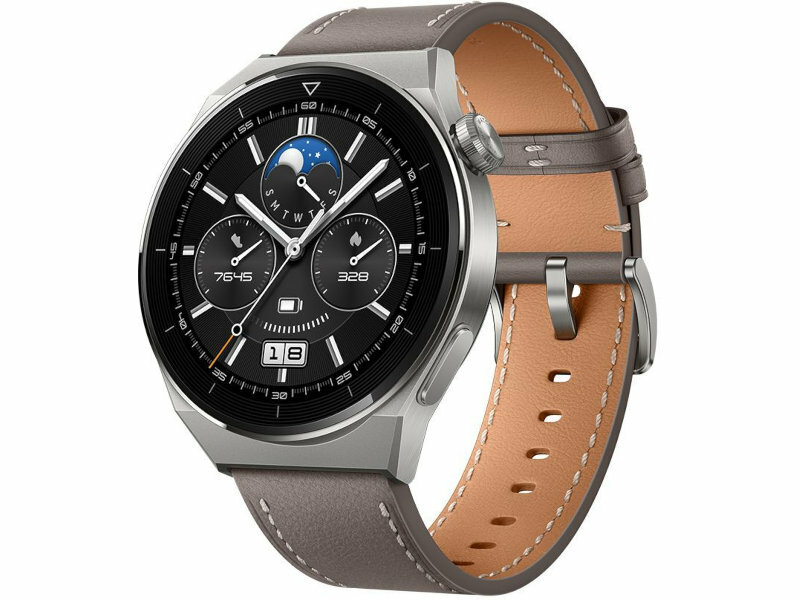 Умные часы Huawei Watch GT 3 Pro Odin-B19V Grey Leather Strap 55028474