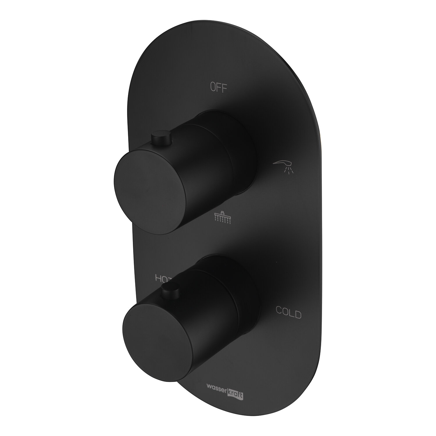 Термостатический смеситель для ванны и душа WasserKRAFT Elbe (7444 Thermo), черный