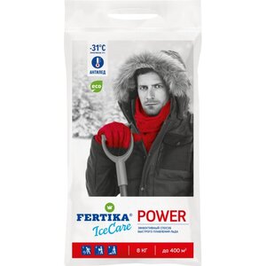 Противогололедный материал Фертика FERTIKA Ice Care POWER до –31°C, 8 кг