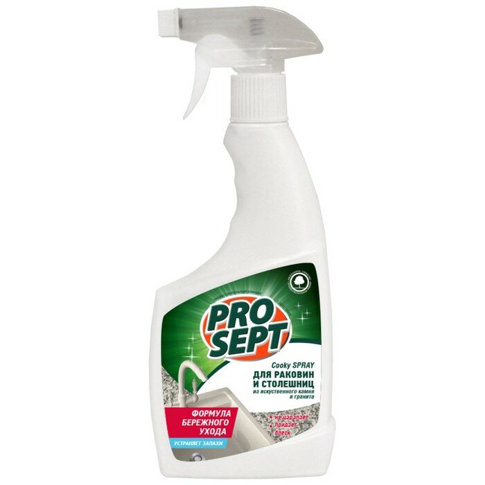 фото Чистящее средство Prosept Cooky Spray, спрей, для столешниц и раковин из искусственного камня и гранита, 500 мл