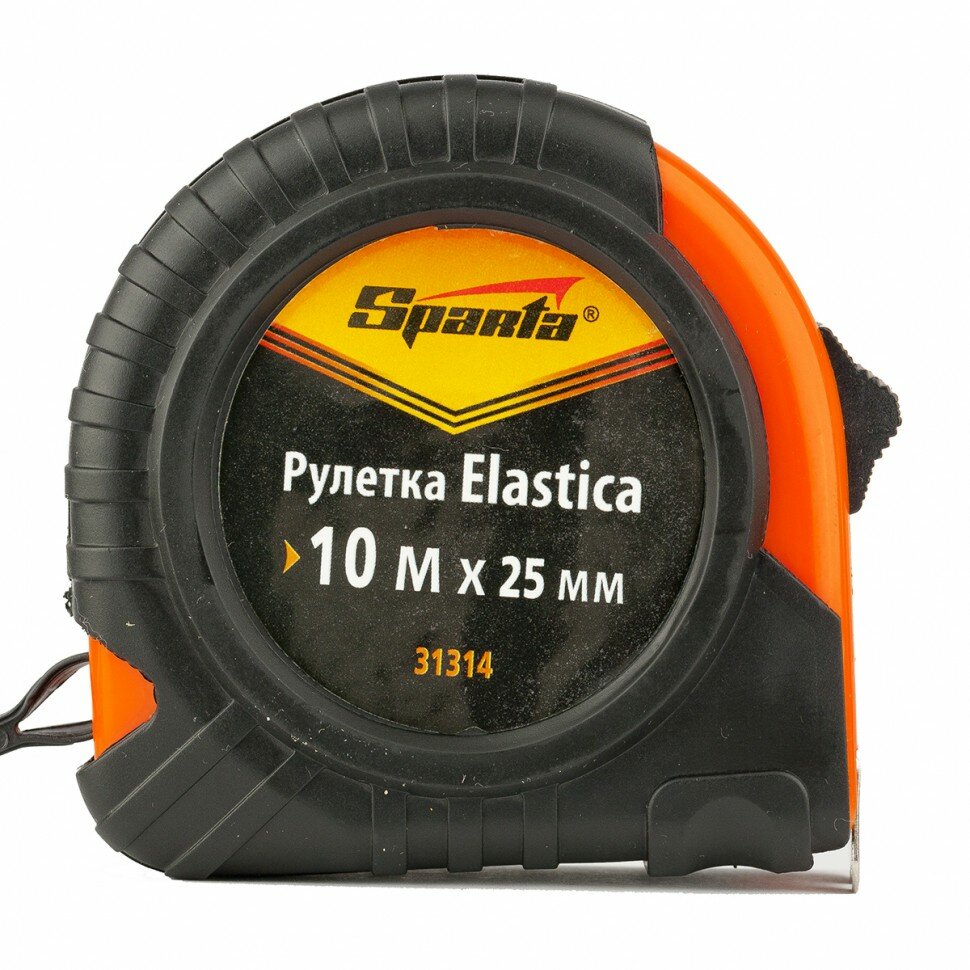 Рулетка Elastica10 м х 25 ммобрезиненный корпус Sparta