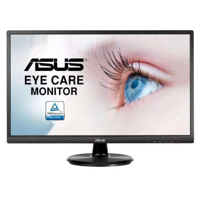 Монитор ASUS 23.8" VA249HE VA LED, 1920x1080, 5ms, 250cd/m2, 178°/178°, 3000:1 (100Mln:1), D-Sub, HDMI, Tilt, Blue Light Filter & Flicker free, VESA, Black, 90LM02W1-B02370 ( VA249HE, дисплей ЖК, LCD, Full HD, VGA )