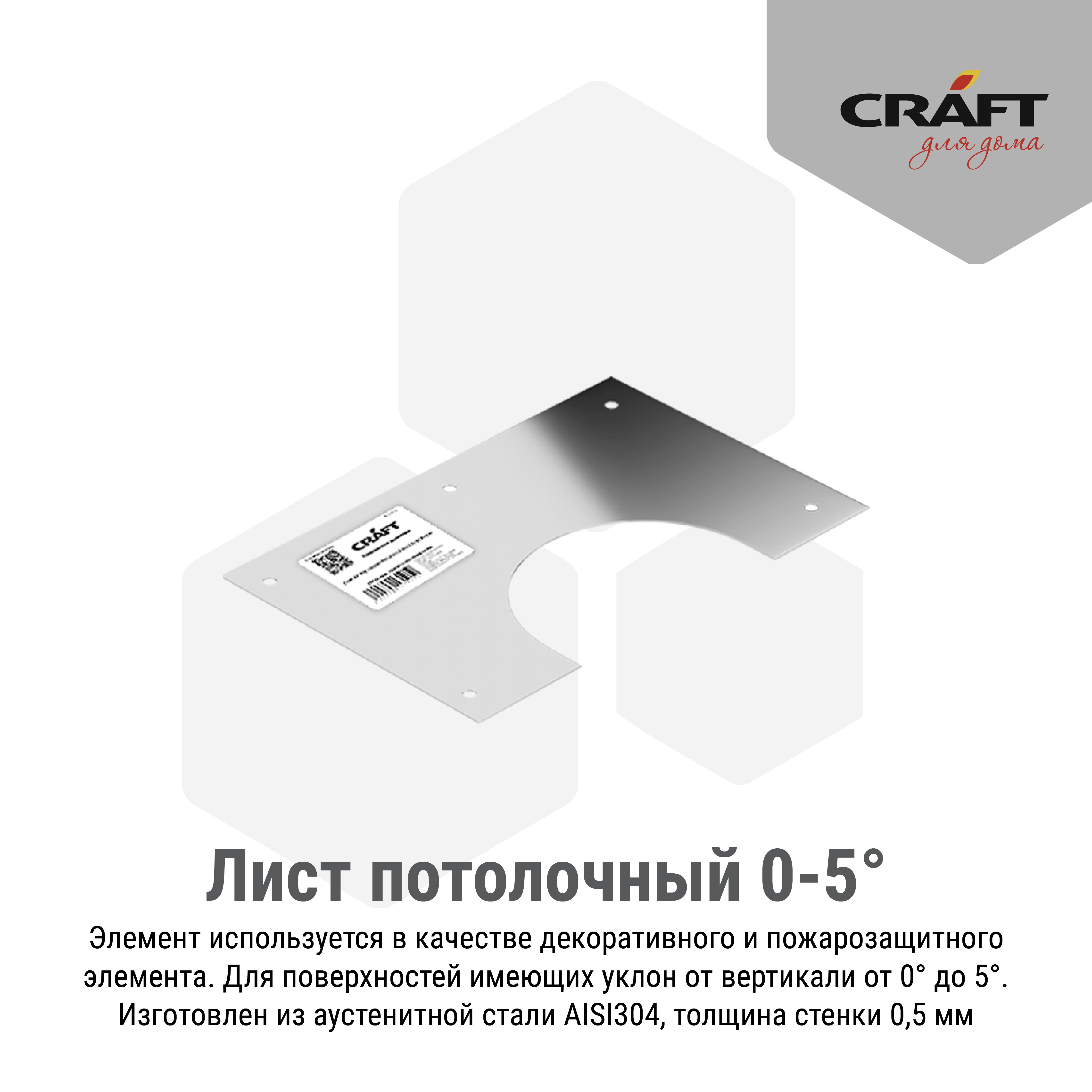 Craft HF/GS лист потолочный 0-5° (304/0,5) Ф220 - фотография № 2