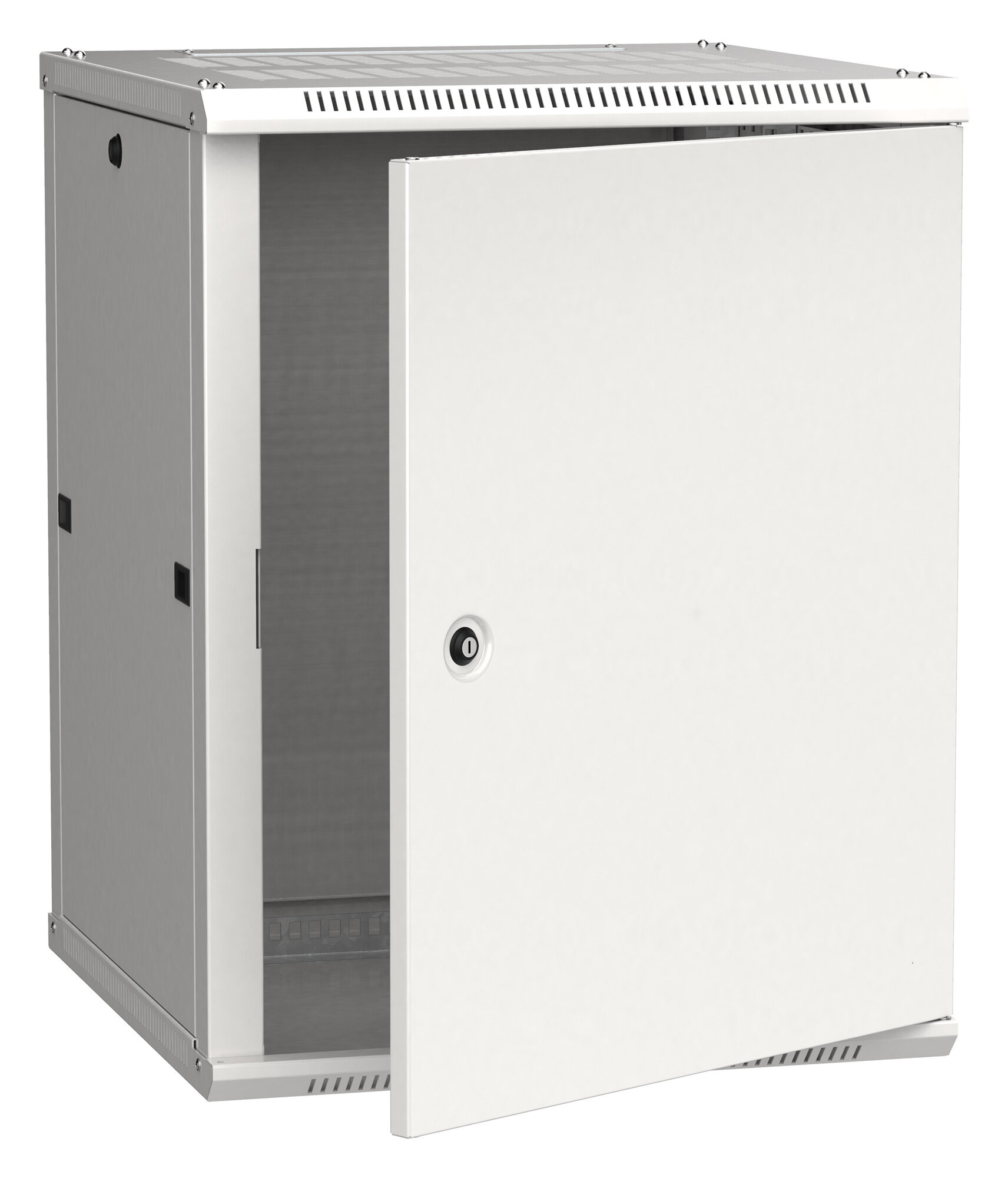 ITK Шкаф коммутационный ITK Linea W (LWR3-12U66-MF) настенный 12U 600x600мм пер.дв.металл задн.дв.стал.лист 90кг серый 500мм 200град. 635мм IP20 IK10 сталь