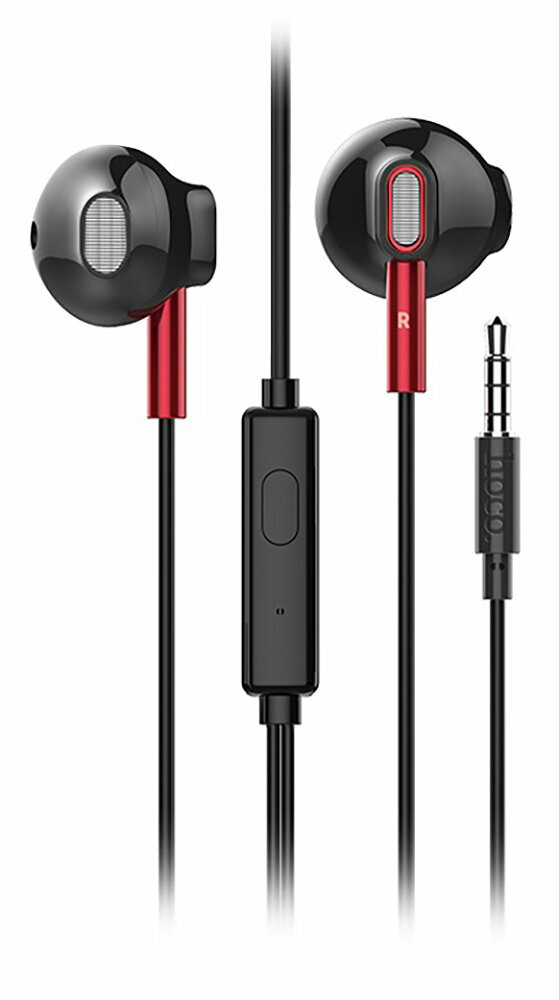 Наушники с микрофоном для смартфона Hoco M57 Sky sound universal earphones with mic black