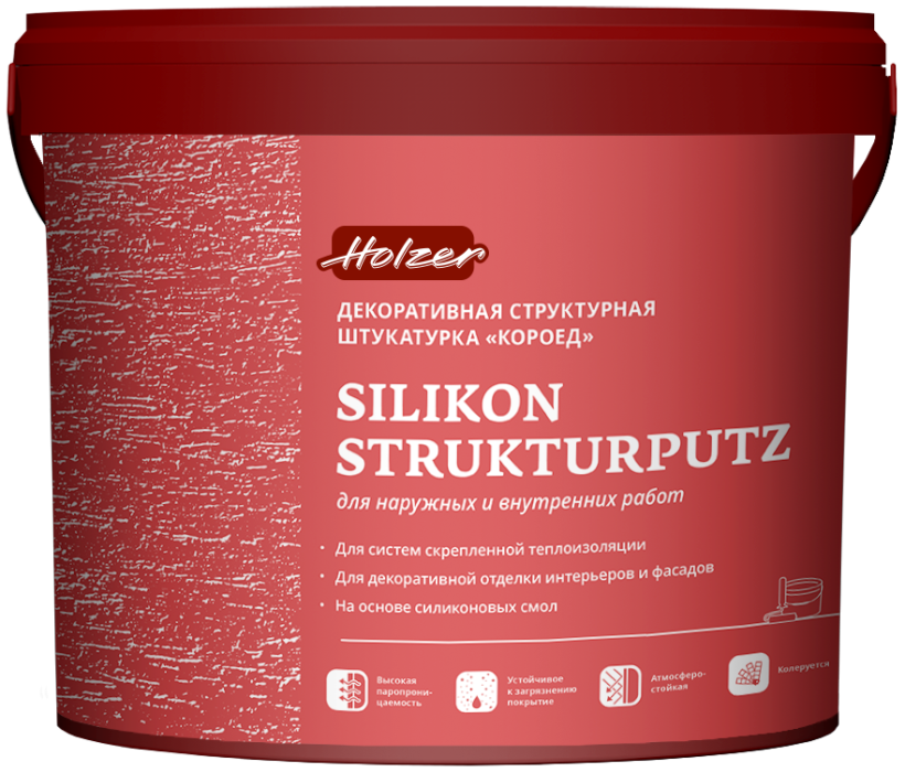 Holzer Silikon Strukturputz штукатурка для внутренних работ декоративная структурная 