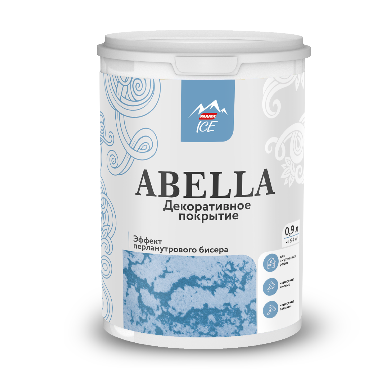 фото Покрытие декоративное Parade Abella базовое с перламутровым бисером 0.9 л