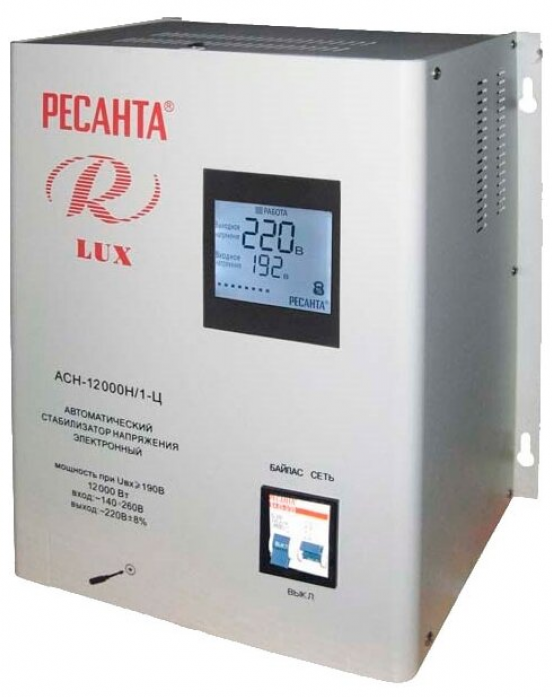 Стабилизатор напряжения Ресанта Lux АСН-12000Н/1-Ц 63/6/22