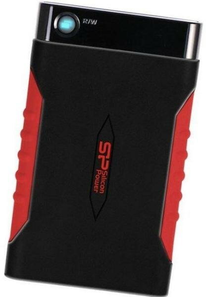 Внешний жесткий диск 2.5 USB3.0 2 Tb Silicon Power A15 Armor SP020TBPHDA15S3L черный/красный