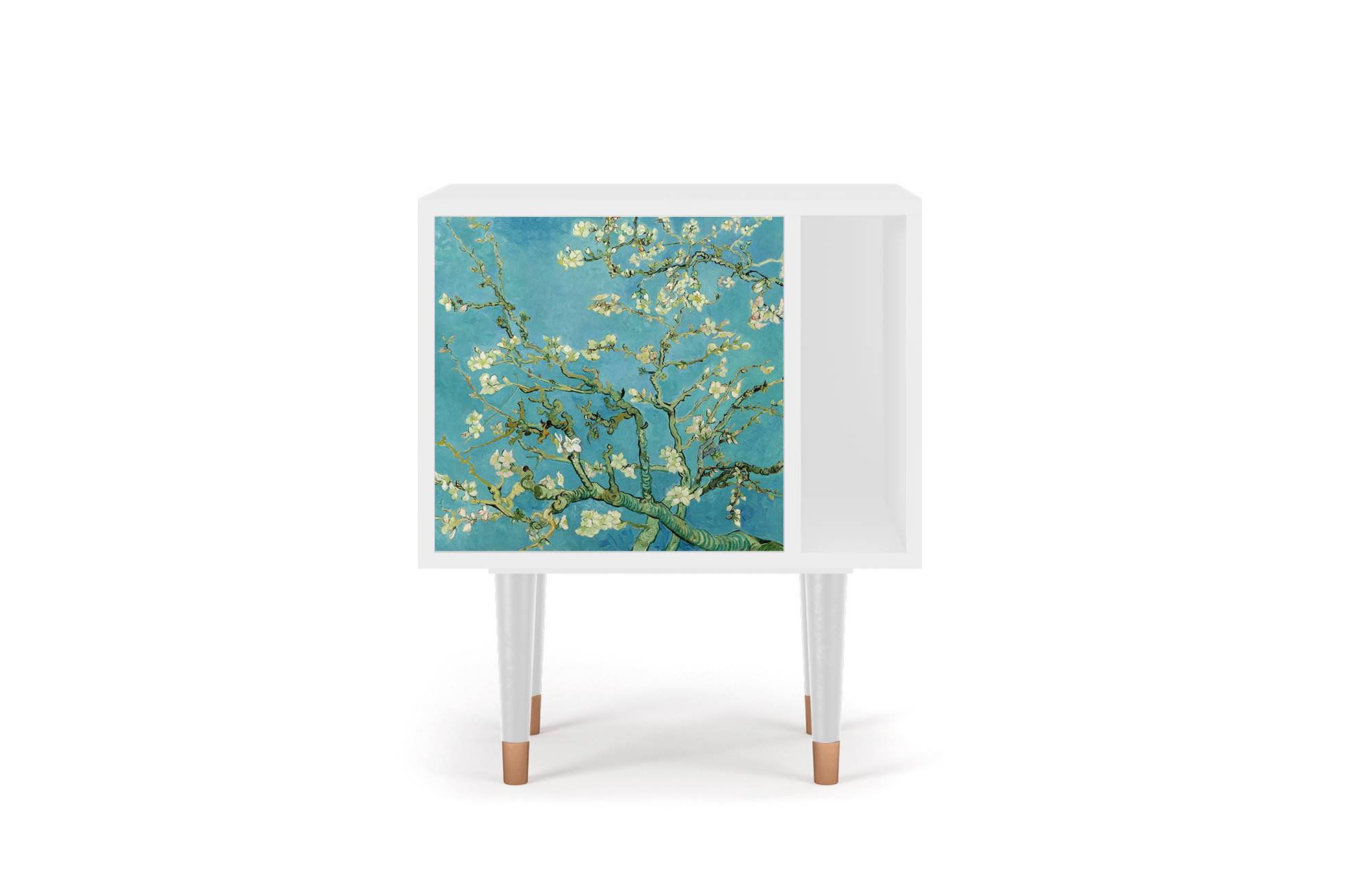 Прикроватная тумба - STORYZ - S2 Almond Blossom by Van Gogh, 58 x 69 x 48 см, Белый - фотография № 2