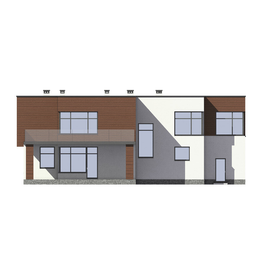 62-16A-Catalog-Plans - Проект двухэтажного дома из газобетона с террасой - фотография № 2
