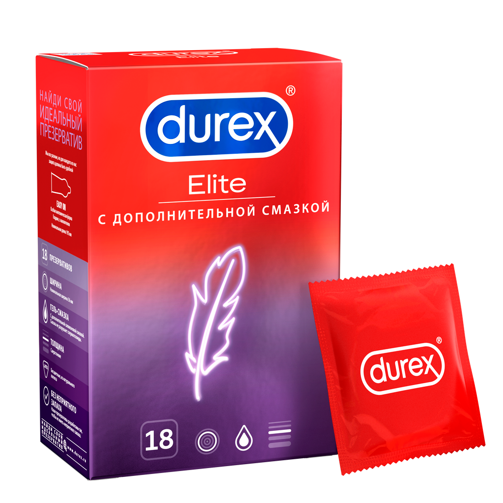 Презервативы Durex Elite сверхтонкие, 18 шт