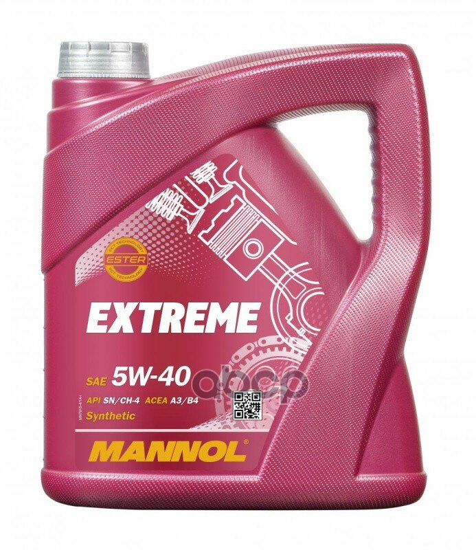 MANNOL 7915-4 Mannol Extreme Синтетическое Моторное Масло 5W40 Sn/Cf 4Л.