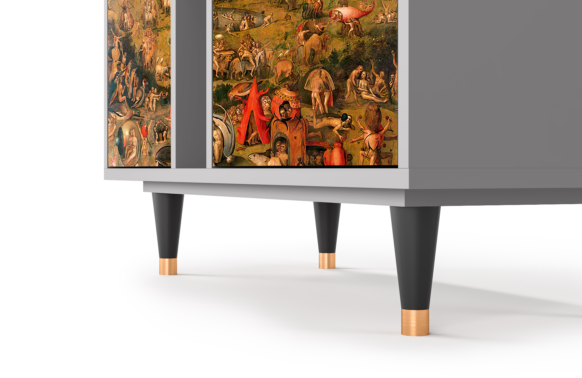 Комод - STORYZ - BS5 The Garden by Hieronymus Bosch, 94 x 96 x 41 см, Серый - фотография № 5