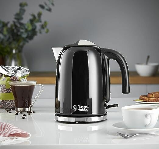 Чайник электрический Russell Hobbs Stainless Steel (черный) - фотография № 2