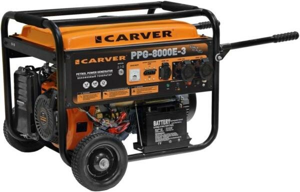 Бензиновый генератор Carver PPG-8000E-3 (6500 Вт)