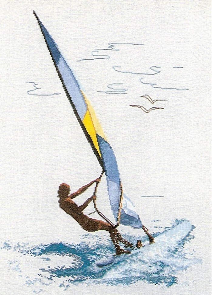 Windsurfing (Виндсерфинг) #1010 Thea Gouverneur Набор для вышивания 40 x 60 см Счетный крест