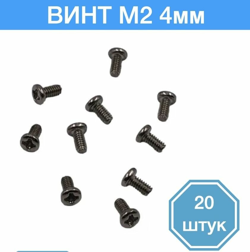 Винт M2 x 4 мм 20 шт.