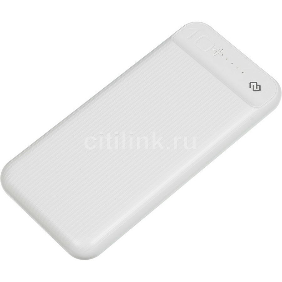 Digma Мобильный аккумулятор 10000mAh 3A 3xUSB белый DG-10000-3U-WT