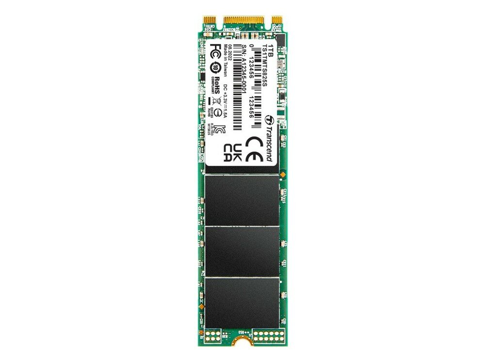 SSD-диск M.2 1.0Tb Transcend MTS825 TS1TMTS825S (SATA3, up to 550/500MBs, 3D NAND, 360TBW, 22x80mm)
