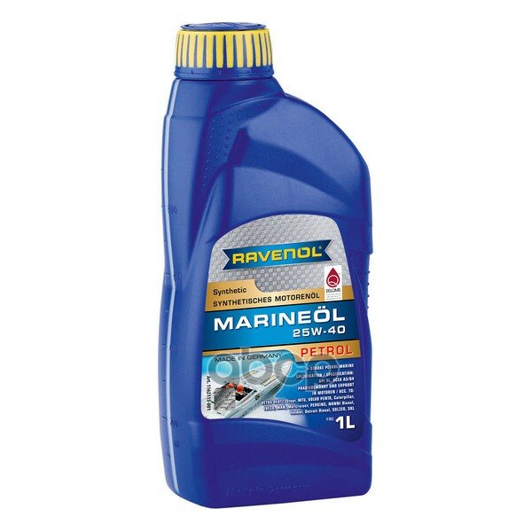 Моторное Масло Ravenol Marineoil Petrol Sae 25W-40 Synthetic (1Л) New Ravenol арт. 116211500101999