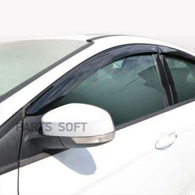 VORON GLASS DEF00238 Комплект дефлекторов серия Samurai FORD FOCUS III 2011-н.в. /седан/накладные/ скотч /к-т 4 шт./ 1шт