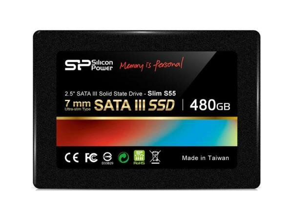 Твердотельный накопитель SSD 2.5 480 Gb Silicon Power SP480GBSS3S55S25 Read 555Mb/s Write 500Mb/s TLC
