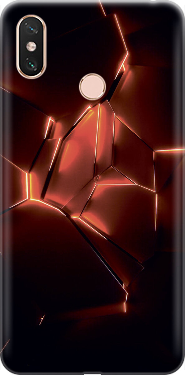 фото Силиконовый чехол Красные фонари на Xiaomi Mi Max 3 / Сяоми Ми Макс 3